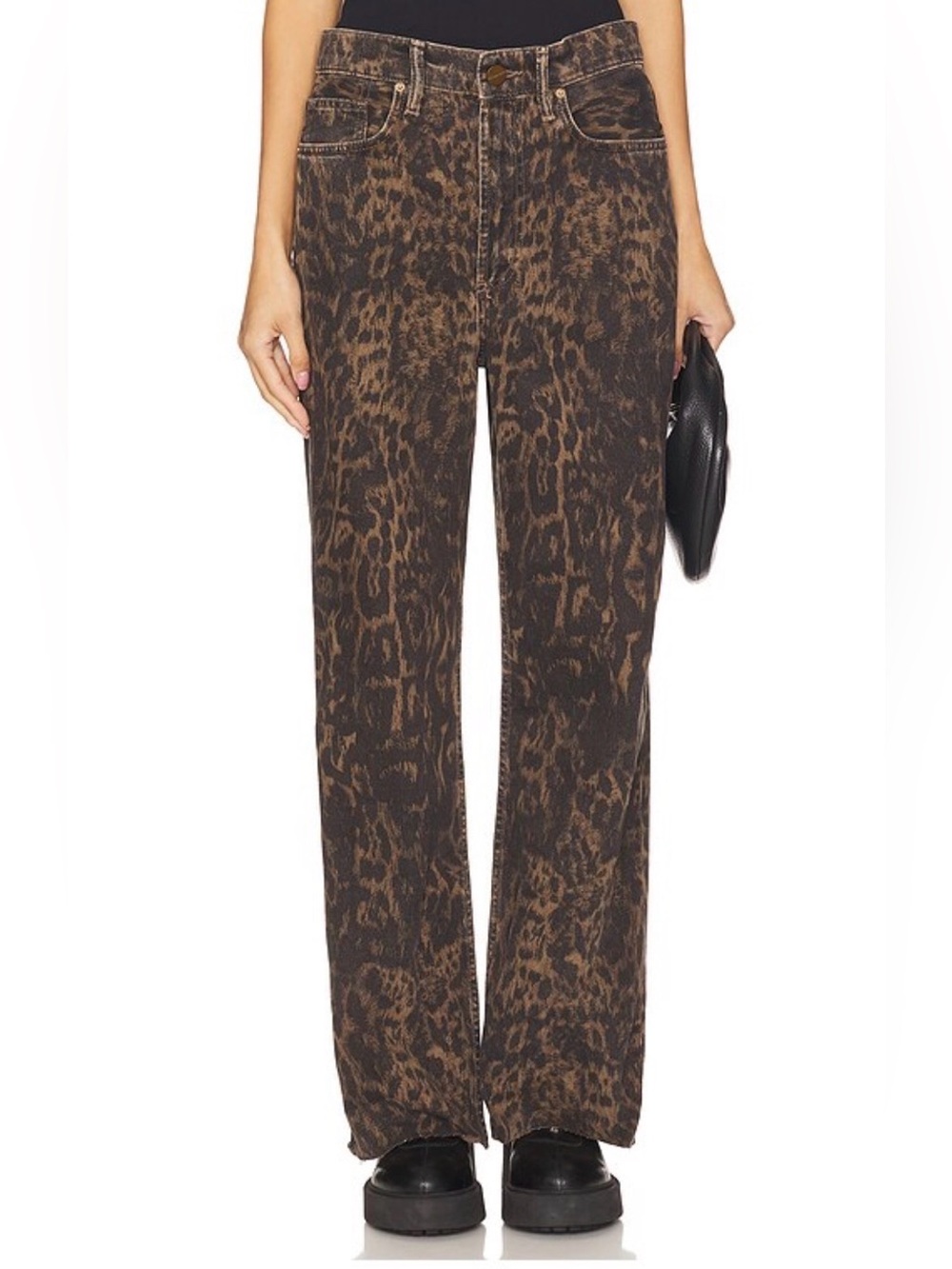 ALLSAINTS Blake Wide Leg Jeans innLeopard